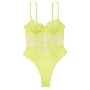 NWT Victorias Secret Wicked Unlined Lace-Up Teddy